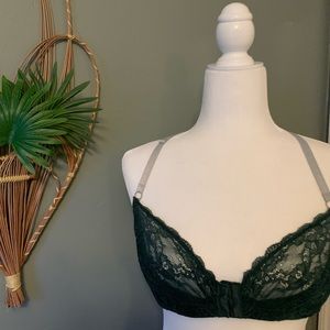 Green lace bralette medium fit